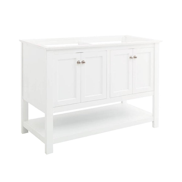 Fresca FCB2348WH-D Manchester 48" White Traditional Double Sink Bathroom Cabinet