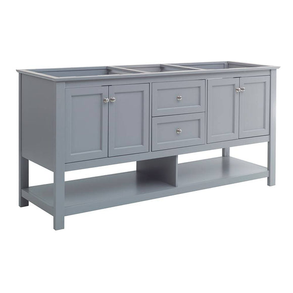 Fresca FCB2372GR-D Manchester 72" Gray Traditional Double Sink Bathroom Cabinet