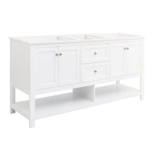 Fresca FCB2372WH-D Manchester 72" White Traditional Double Sink Bathroom Cabinet