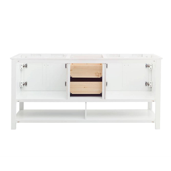 Fresca FCB2372WH-D Manchester 72" White Traditional Double Sink Bathroom Cabinet