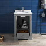 Fresca FCB2424GRV-CWH-U Windsor 24" Gray Textured Traditional Bathroom Cabinet with Top & Sink