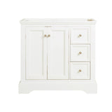 Fresca FCB2436WHM Windsor 36" Matte White Traditional Bathroom Cabinet