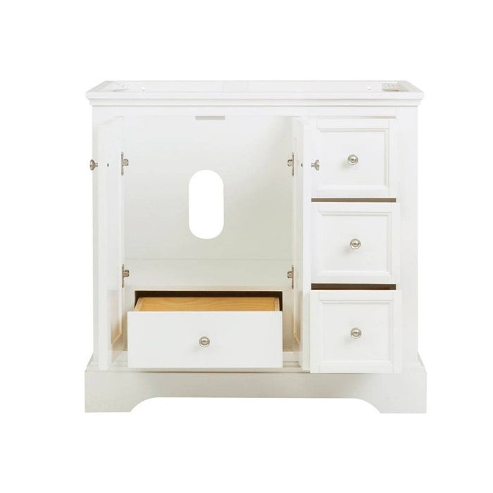 Fresca FCB2436WHM Windsor 36" Matte White Traditional Bathroom Cabinet
