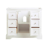 Fresca FCB2440WHM Windsor 40" Matte White Traditional Bathroom Cabinet