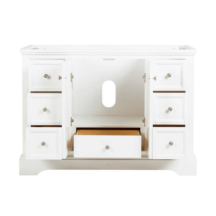 Fresca FCB2448WHM Windsor 48" Matte White Traditional Bathroom Cabinet