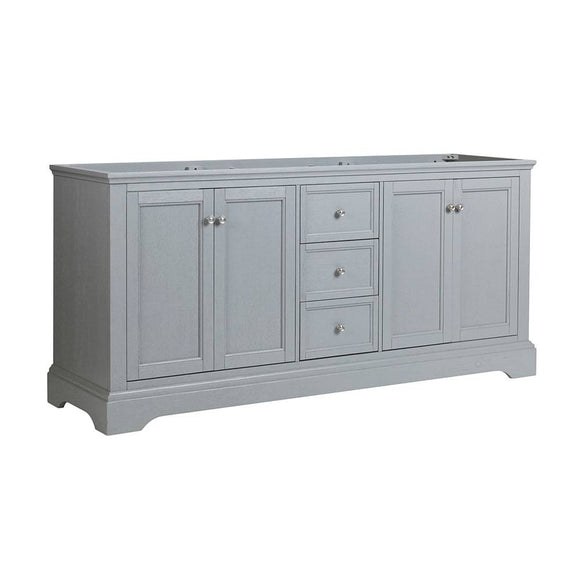Fresca FCB2472GRV Windsor 72" Gray Textured Traditional Double Sink Bathroom Cabinet