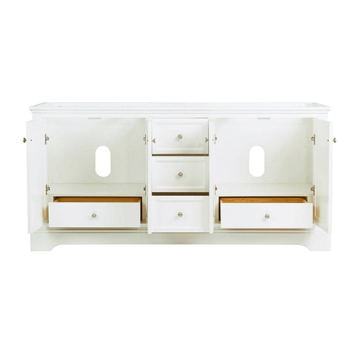 Fresca FCB2472WHM Windsor 72" Matte White Traditional Double Sink Bathroom Cabinet