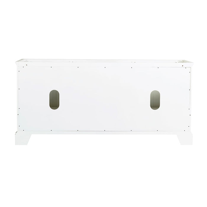 Fresca FCB2472WHM Windsor 72" Matte White Traditional Double Sink Bathroom Cabinet