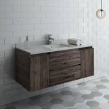 Fresca FCB31-122412ACA-CWH-U Formosa 48" Wall Hung Modern Bathroom Cabinet with Top & Sink