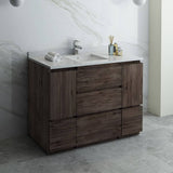 Fresca FCB31-122412ACA-FC-CWH-U Formosa 48" Floor Standing Modern Bathroom Cabinet with Top & Sink