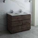 Fresca FCB31-2424ACA-FC Formosa 46" Floor Standing Double Sink Modern Bathroom Cabinet
