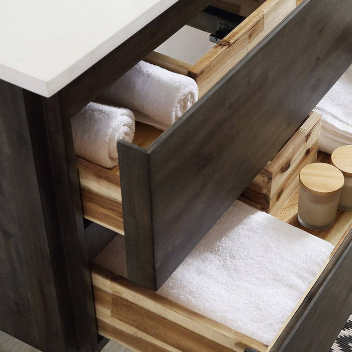 Fresca FCB31-3636ACA-FC Formosa 72" Floor Standing Double Sink Modern Bathroom Cabinet in Acacia