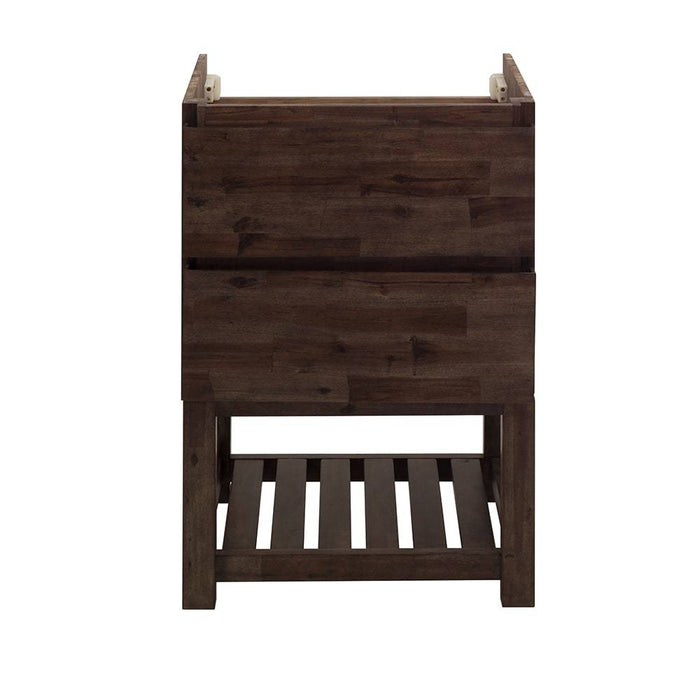 Fresca FCB3124ACA-FS Formosa 24" Floor Standing Open Bottom Modern Bathroom Cabinet in Acacia