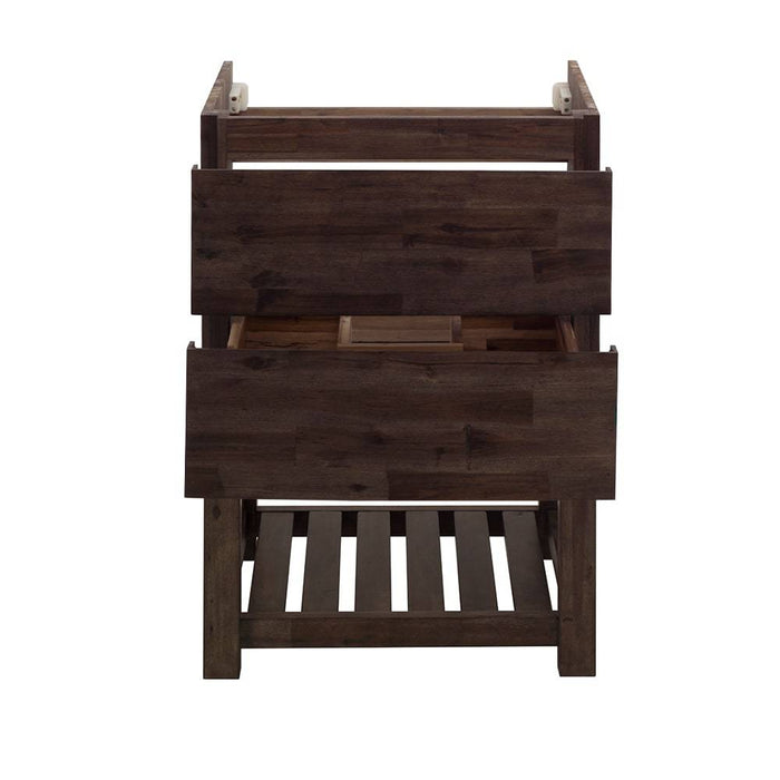 Fresca FCB3124ACA-FS Formosa 24" Floor Standing Open Bottom Modern Bathroom Cabinet in Acacia