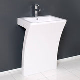 Fresca FCB5024WH Quadro 23" White Pedestal Sink