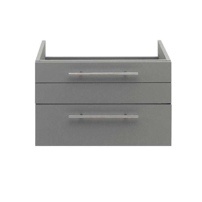 Fresca FCB6124GR-UNS Lucera 24" Gray Wall Hung Undermount Sink Modern Bathroom Cabinet