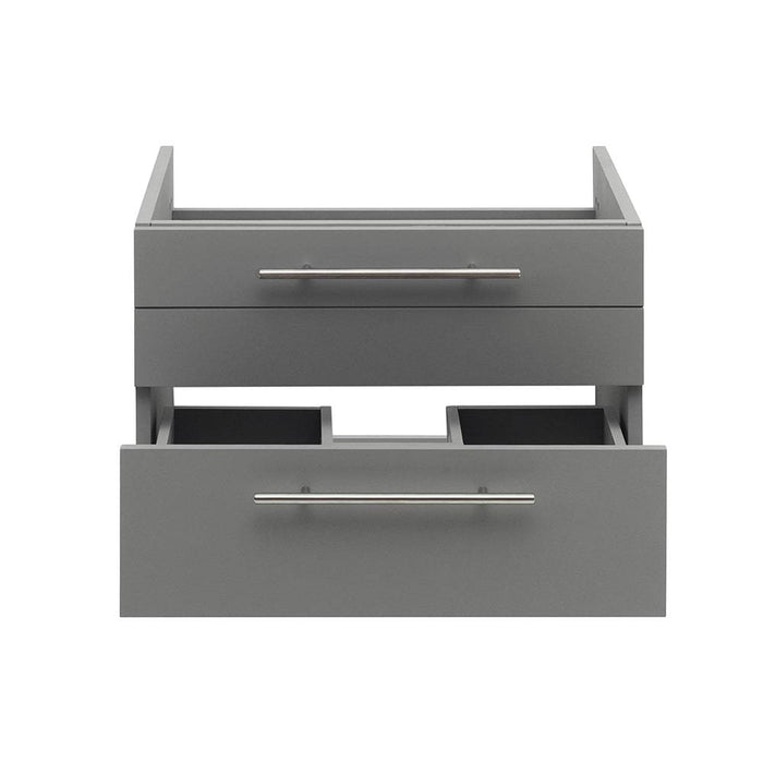 Fresca FCB6124GR-UNS Lucera 24" Gray Wall Hung Undermount Sink Modern Bathroom Cabinet