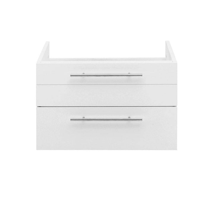 Fresca FCB6124WH-UNS Lucera 24" White Wall Hung Undermount Sink Modern Bathroom Cabinet