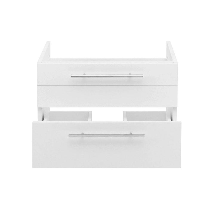 Fresca FCB6124WH-UNS Lucera 24" White Wall Hung Undermount Sink Modern Bathroom Cabinet