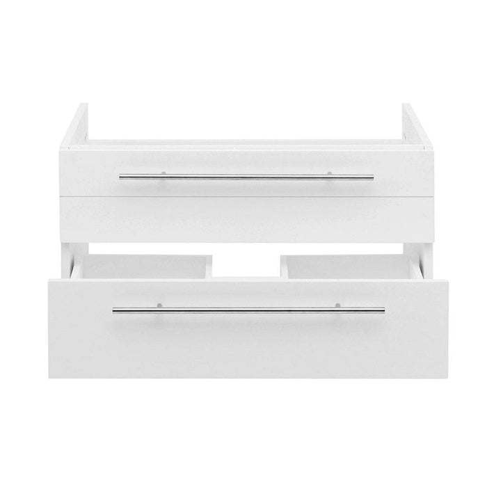 Fresca FCB6130WH-UNS Lucera 30" White Wall Hung Undermount Sink Modern Bathroom Cabinet