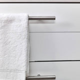 Fresca FCB6130WH-VSL-CWH-V Lucera 30" White Wall Hung Modern Bathroom Cabinet with Top & Vessel Sink