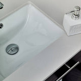 Fresca FCB6136ES-UNS-R-CWH-U Lucera 36" Espresso Wall Hung Modern Bathroom Cabinet with Top & Undermount Sink - Right Version