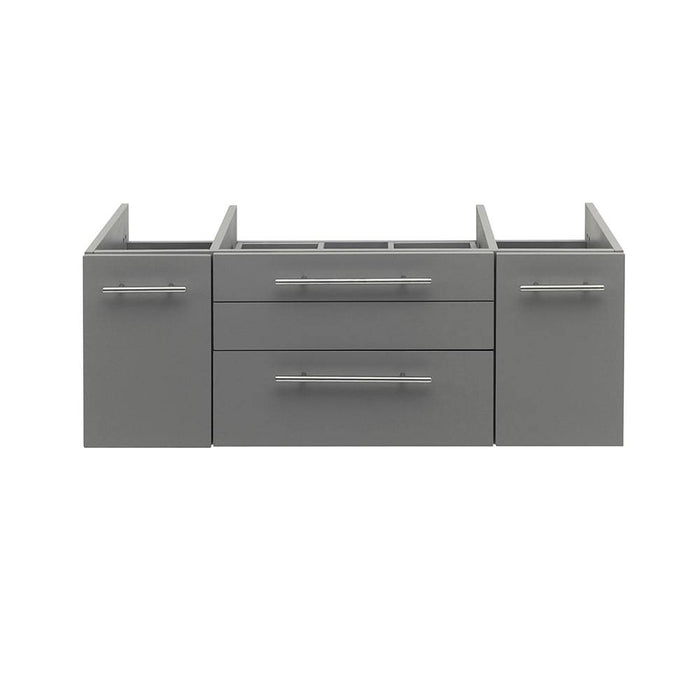 Fresca FCB6142GR-VSL Lucera 42" Gray Wall Hung Vessel Sink Modern Bathroom Cabinet