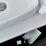 Fresca FCB6148ES-VSL-D-CWH-V Lucera 48" Espresso Wall Hung Modern Bathroom Cabinet with Top & Double Vessel Sinks