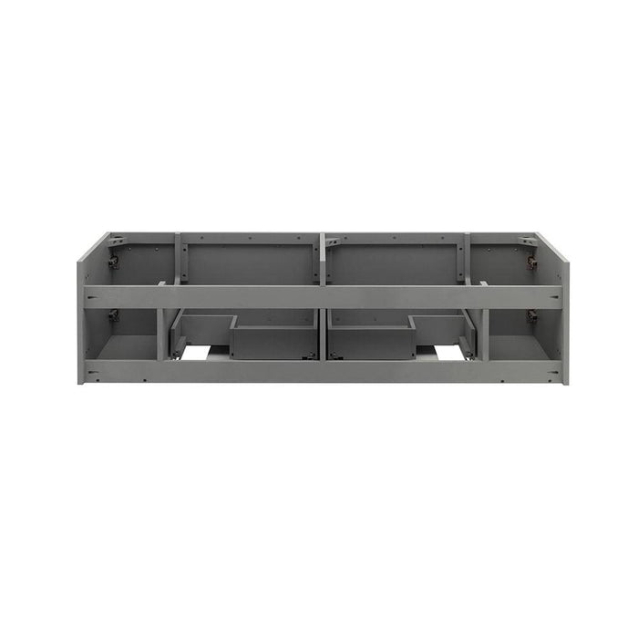 Fresca FCB6160GR-UNS-D Lucera 60" Gray Wall Hung Double Undermount Sink Modern Bathroom Cabinet