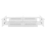 Fresca FCB6172WH-UNS Lucera 72" White Wall Hung Double Undermount Sink Modern Bathroom Cabinet