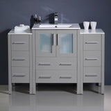 Fresca FCB62-122412GR-I Torino 48" Gray Modern Bathroom Cabinets with Integrated Sink