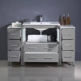 Fresca FCB62-123012GR-I Torino 54" Gray Modern Bathroom Cabinets with Integrated Sink