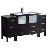 Fresca FCB62-123612ES-I Torino 60" Espresso Modern Bathroom Cabinets with Integrated Sink