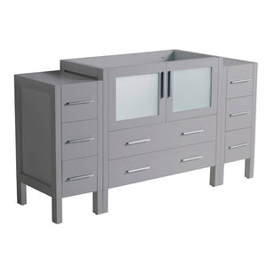 Fresca FCB62-123612GR Torino 60" Grey Modern Bathroom Cabinets