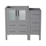 Fresca FCB62-2412GR Torino 36" Gray Modern Bathroom Cabinets