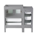 Fresca FCB62-2412GR Torino 36" Gray Modern Bathroom Cabinets
