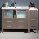 Fresca FCB62-3612GO-I Torino 48" Gray Oak Modern Bathroom Cabinet with Integrated Sink