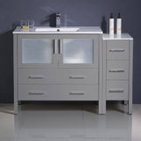 Fresca FCB62-3612GR-I Torino 48" Gray Modern Bathroom Cabinets with Integrated Sink