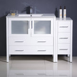 Fresca FCB62-3612WH-I Torino 48" White Modern Bathroom Cabinets with Integrated Sink