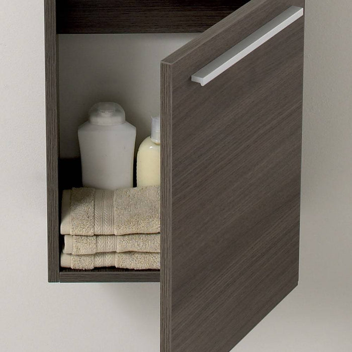 Fresca FCB8002GO-I Pulito 16" Small Gray Oak Modern Bathroom Vanity with Integrated Sink