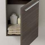 Fresca FCB8002GO-I Pulito 16" Small Gray Oak Modern Bathroom Vanity with Integrated Sink