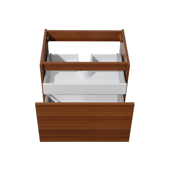 Fresca FCB8007TK Mezzo 30" Teak Wall Hung Modern Bathroom Cabinet
