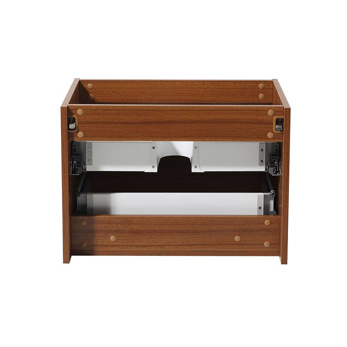 Fresca FCB8007TK Mezzo 30" Teak Wall Hung Modern Bathroom Cabinet