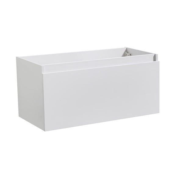 Fresca FCB8008WH Mezzo 36" White Wall Hung Modern Bathroom Cabinet