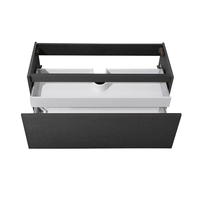 Fresca FCB8011BW Mezzo 48" Black Wall Hung Modern Bathroom Cabinet