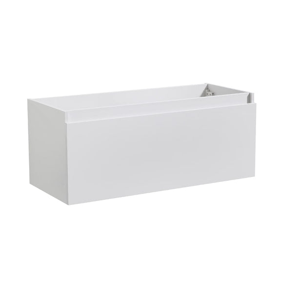 Fresca FCB8011WH Mezzo 48" White Wall Hung Modern Bathroom Cabinet