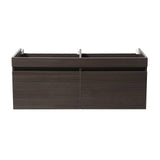 Fresca FCB8012GO Mezzo 48" Gray Oak Wall Hung Double Sink Modern Bathroom Cabinet