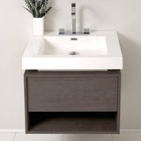 Fresca FCB8070GO-I Potenza 28" Gray Oak Modern Bathroom Cabinet with Vessel Sink