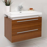 Fresca FCB8080TK-I Medio 32" Teak Modern Bathroom Cabinet with Vessel Sink