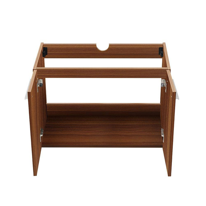 Fresca FCB8089TK Vista 30" Teak Wall Hung Modern Bathroom Cabinet